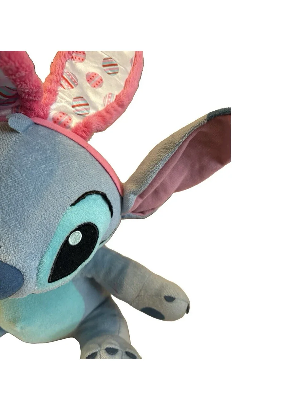 Disney Stitch Easter Bunny Ears Plush Stuffed Animal Blue Pink Just Play 12”
